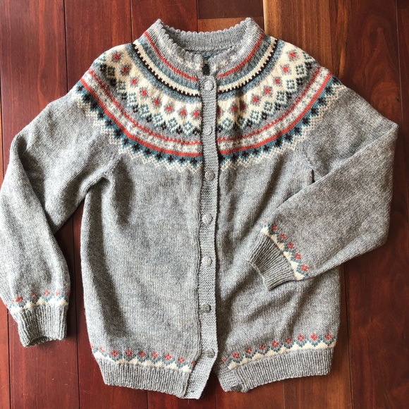 Vintage Sweaters - Hand Knit Fair Isle Sweater